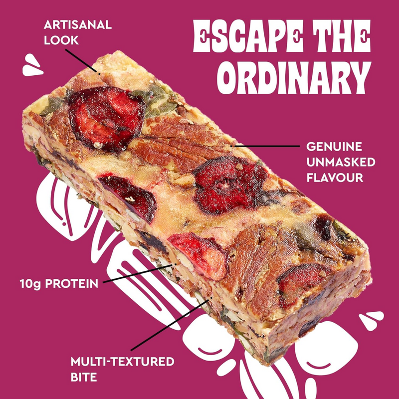 Presteez Pecan & Cherry Pressed Protein bar 50g - Case of 12 [Best Before: 10/06/2025]