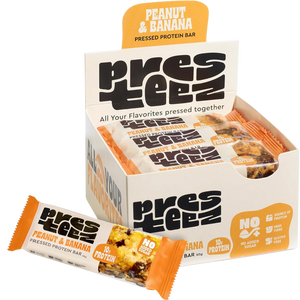 Presteez Peanut & Banana Pressed Protein bar 50g - Case of 12 [Best Before: 04/06/2025]