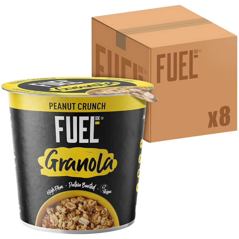 Fuel10k Peanut Crunch Granola Pot 70g - Case of 8 [Best Before Date: 15/04/2025]