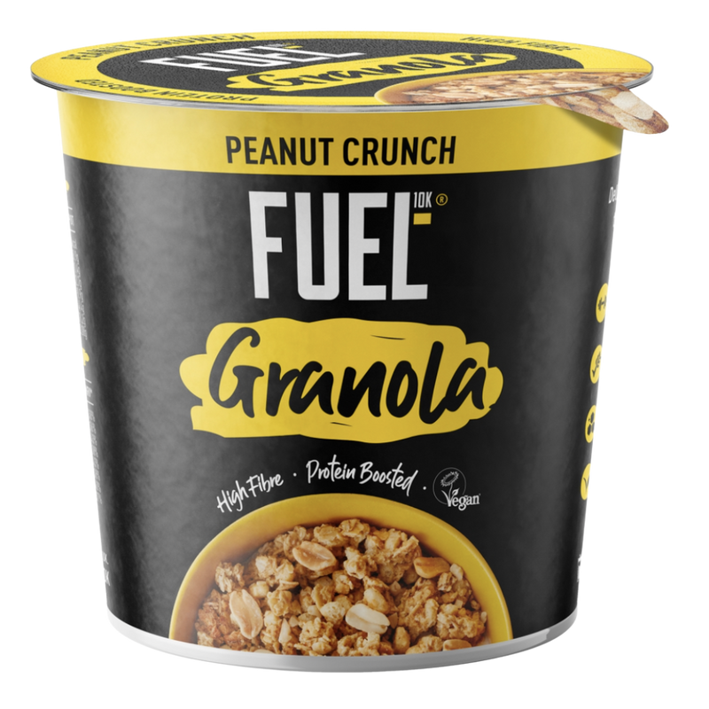 Fuel10k Peanut Crunch Granola Pot 70g - Case of 8 [Best Before Date: 15/04/2025]