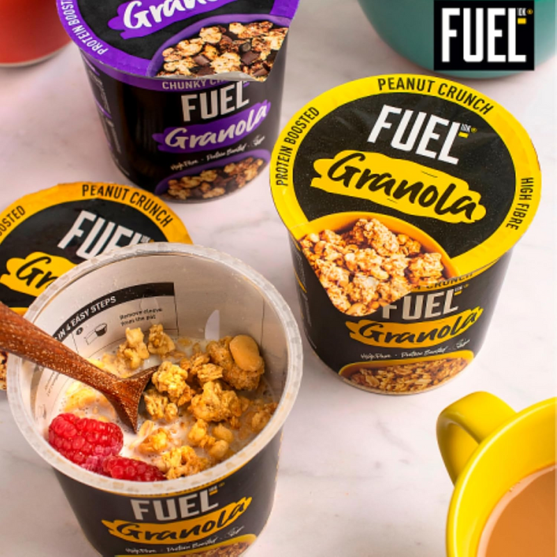 Fuel10k Peanut Crunch Granola Pot 70g - Case of 8 [Best Before Date: 15/04/2025]