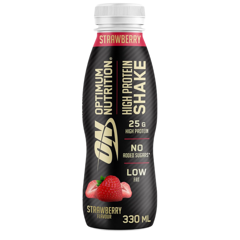 Optimum Nutrition Strawberry Flavour High Protein Shake 330ml - Case of 12 [Best Before: 06/06/2025]