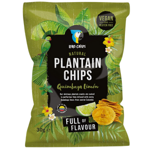 Loro Plantain Chips Quimbaya Lime 30g