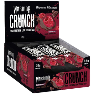 Warrior Crunch Raspberry Dark Chocolate flavour Protein bar 64g - Case of 12
