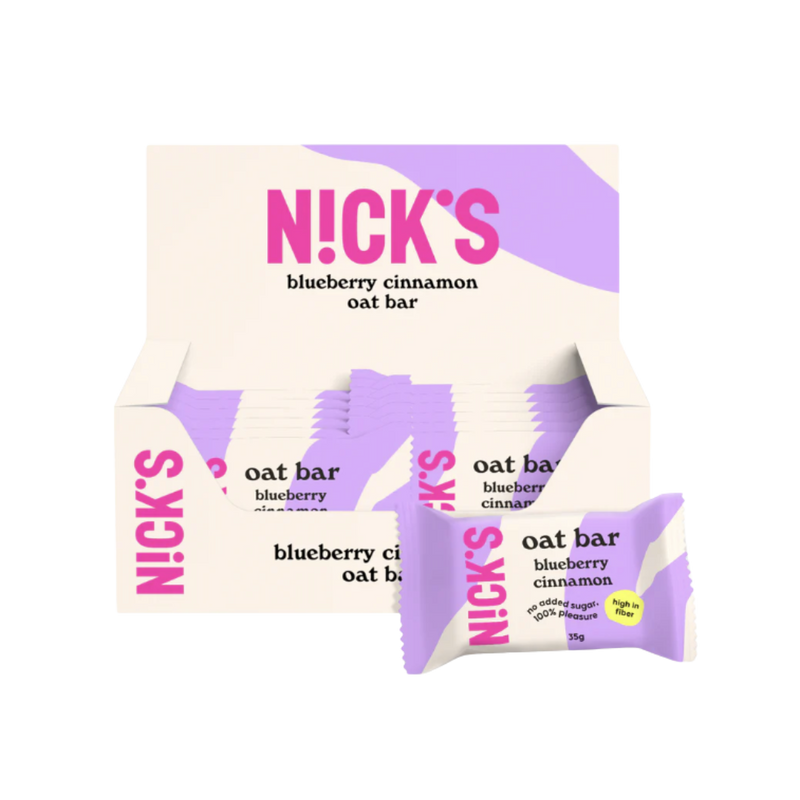 Nick's Blueberry Cinnamon flavour Oat bar 35g - Case of 12