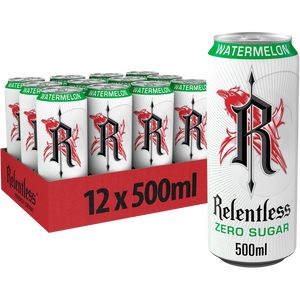 Relentless Watermelon Flavour Zero Sugar Energy Drink 500ml - Case of 12