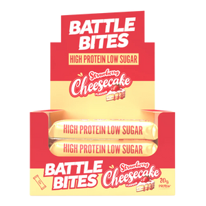 Battle Bites High Protein Strawberry Cheesecake flavour Bar 62g - Case of 12