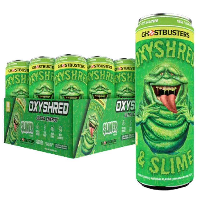 EHP Labs x Ghostbusters Oxyshred Slimer Energy Drink Case 12 [Best Before 18 09 2025]