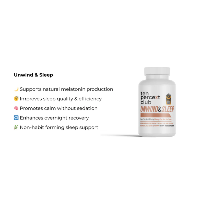 The Ten Percent Club Unwind and Sleep – 90 Capsules