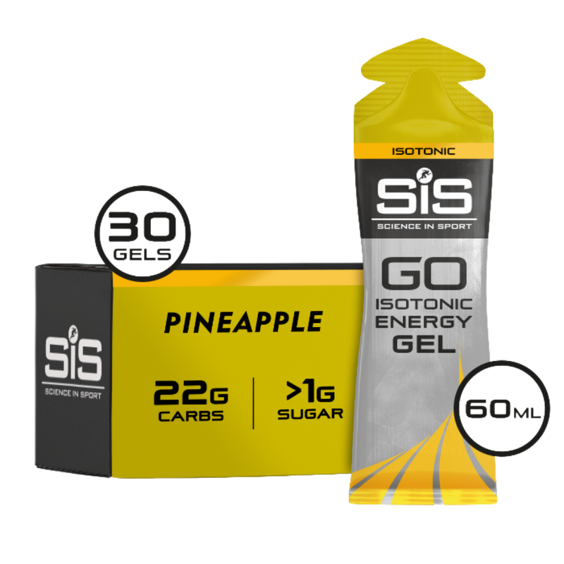 SIS Science In Sport GO Isotonic Energy Gel Pineapple 60ml - Case of 30 [Best Before: 31/03/2026]