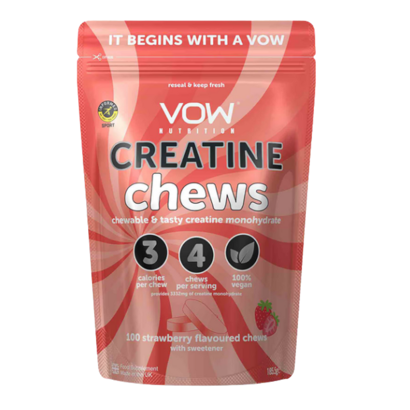 Vow Nutrition Strawberry Creatine Chews (100 chews) [Best Before: 30/04/2026]