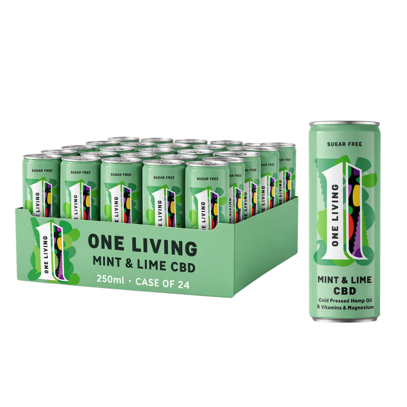 One Living Lime & Mint CBD Drink 250ml - Case of 24 [Best Before: 30/04/2026]