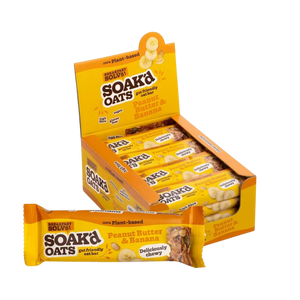 Soak'd High Fibre Peanut & Banana Oat bars 42g - Case of 16