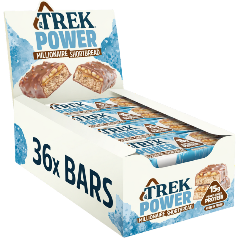 Trek Power High Protein Millionaire Shortbread bar 44g - Case of 36 [Best Before: 08/04/2026]
