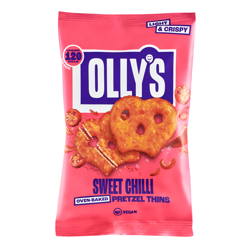 Olly's Sweet Chilli Pretzel Thins 140g - Case of 7