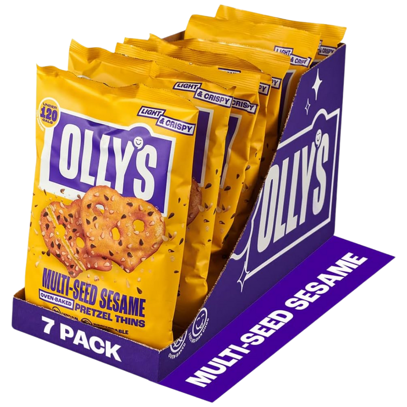 Olly's Multi-Seed Sesame Pretzel Thins 140g - Case of 7