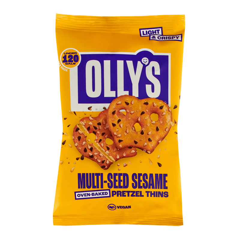 Olly's Multi-Seed Sesame Pretzel Thins 140g - Case of 7