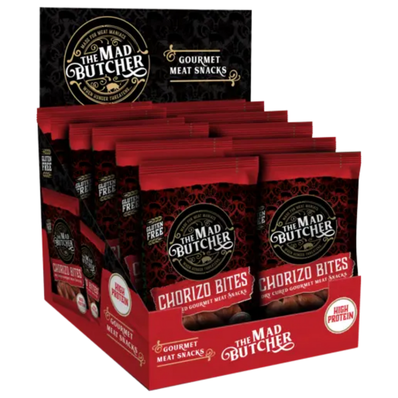 The Mad Butcher Chorizo Bites 40g - Case of 12 [Best Before: 01/05/2026]