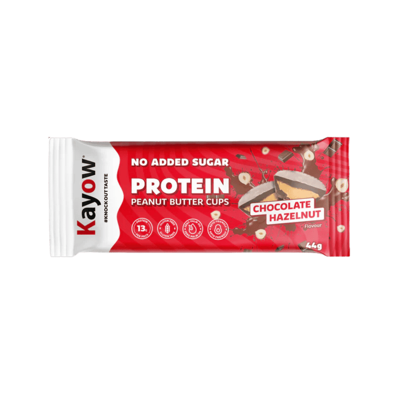 Kayow High Protein Hazelnut Flavour Peanut Butter Cups 44g - Case of 12 [Best Before: 19/05/2026]