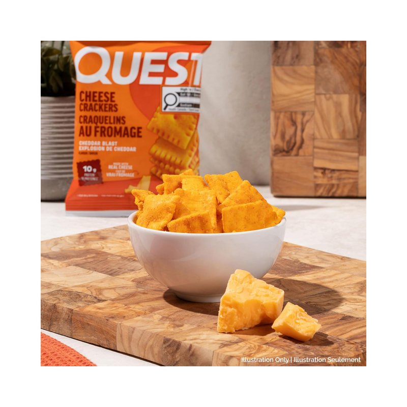 Quest Nutrition Cheddar Blast Cheese Crackers 30g - Case of 4