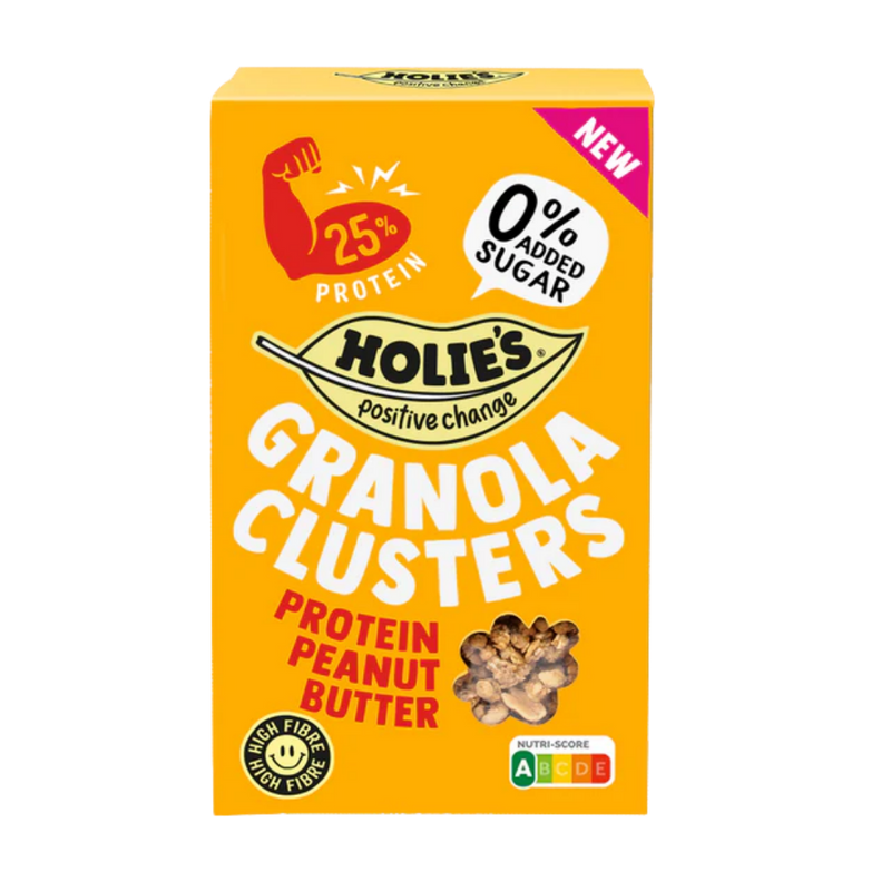 Holies Granola Clusters Peanut Butter Protein 400g - Case of 6 [Best Before: 09/04/2026]