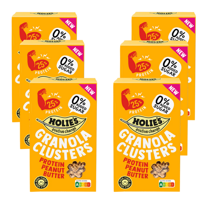 Holies Granola Clusters Peanut Butter Protein 400g - Case of 6 [Best Before: 09/04/2026]