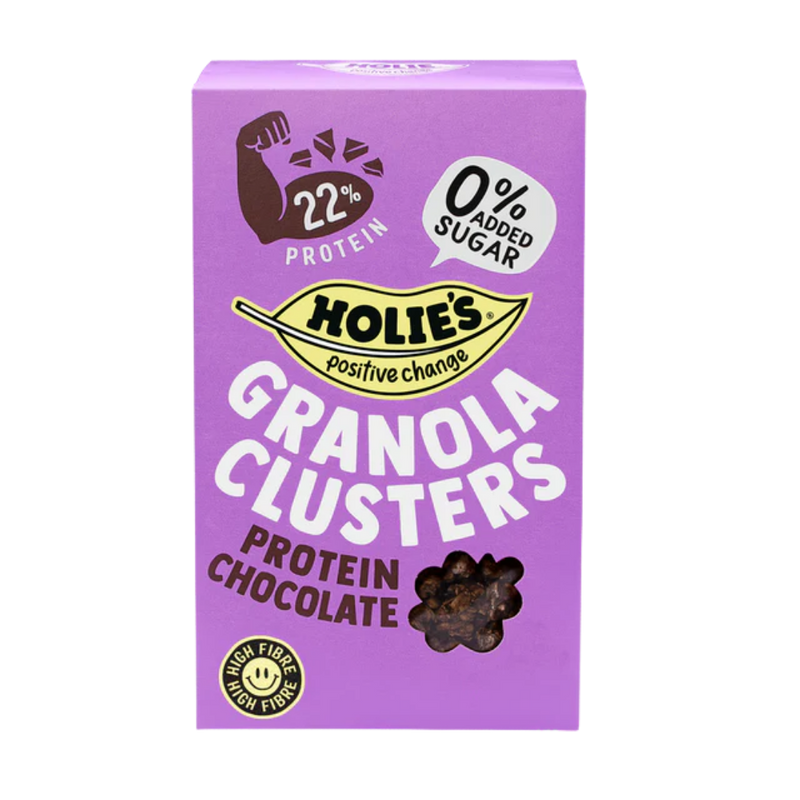 Holies Granola Clusters Chocolate Protein 400g - Case of 6 [Best Before: 10/04/2026]