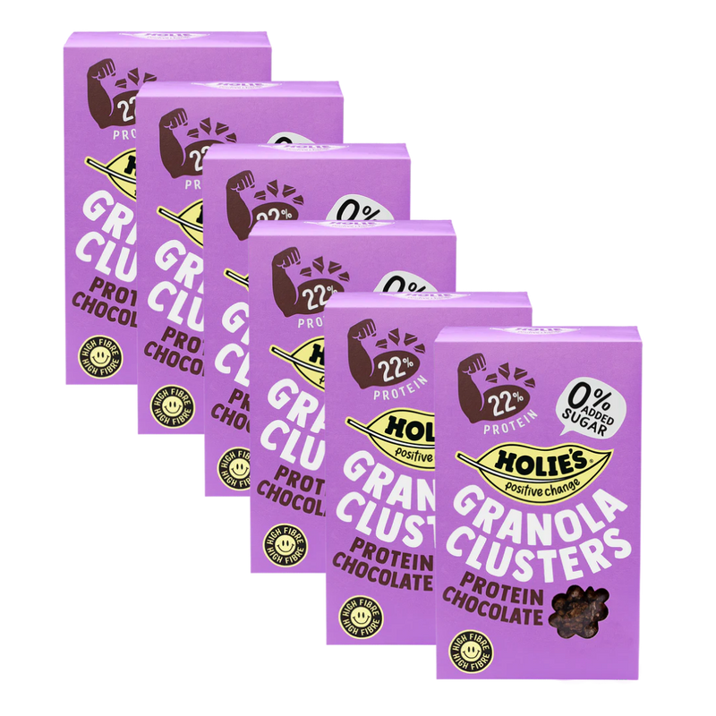 Holies Granola Clusters Chocolate Protein 400g - Case of 6 [Best Before: 10/04/2026]