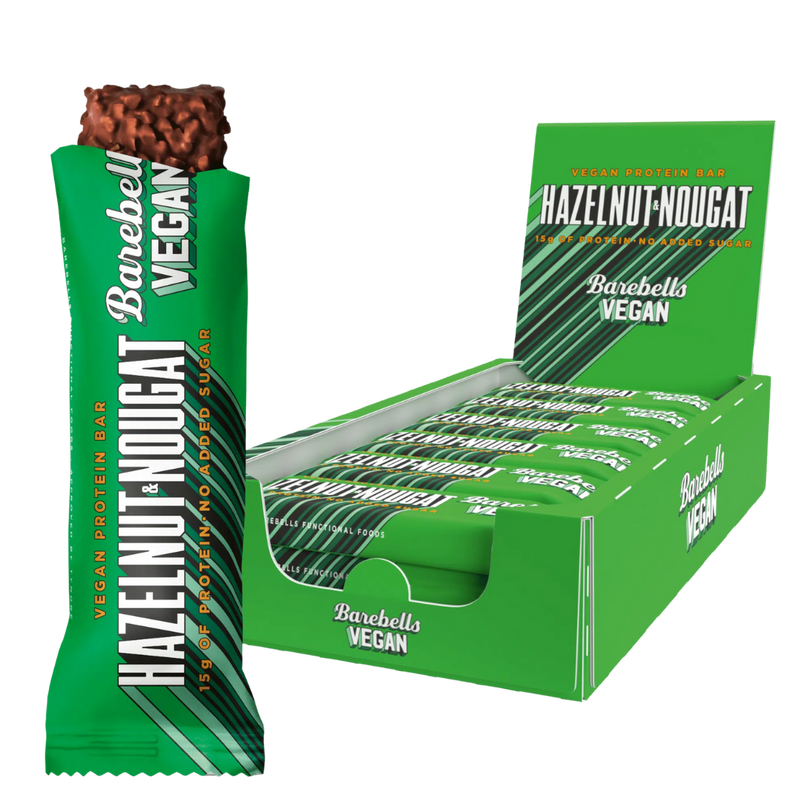 Barebells Hazelnut & Nougat Vegan Protein bar 55g - Case of 12 [Best Before Date: 22/08/2025]