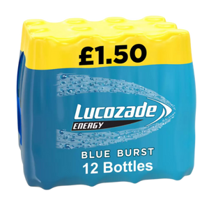 Lucozade Blue Burst Energy Drink 500ml - Case of 12 [Best Before: 31/03/2025]