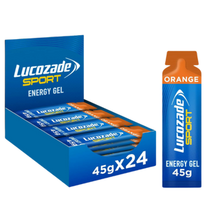 Lucozade Sport Orange Flavour Dual-Fuel Energy Gel 45g - Case of 24 [Best Before: 31/03/2025]