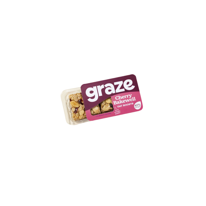 Graze Cherry Bakewell Oat Boosts 50g - Case of 9