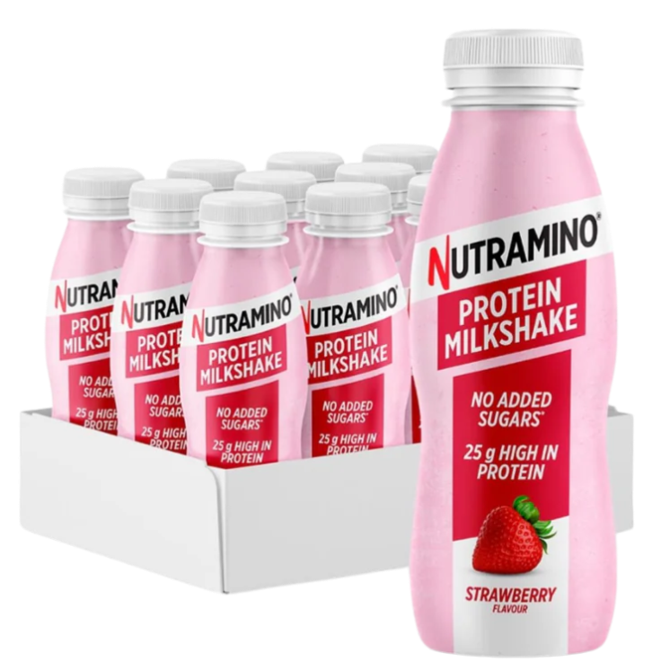 Nutramino Strawberry Protein Milkshake Case 12