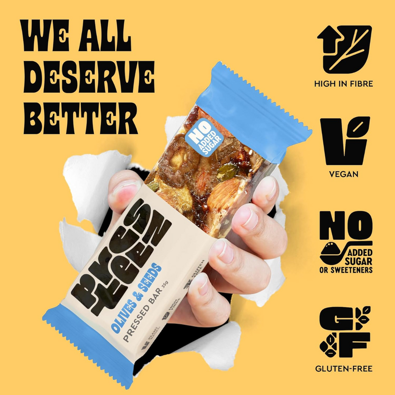 Presteez Olive & Seed Pressed Fruit & Nut bar 35g - Case of 12 [Best Before: 16/06/2025]