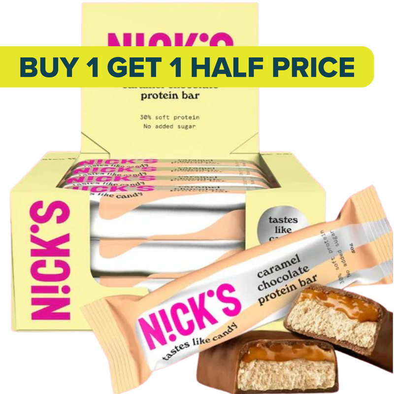 Nick's Caramel Chocolate Protein bar 50g - Case of 12