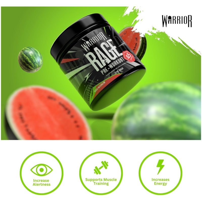 Warrior Rage Pre-Workout Wicked Watermelon 395g [Best Before: 31/05/2025]