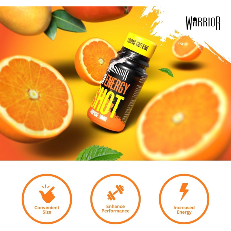 Warrior RAGE Energy Shots Tropical Sourz 60ml - Case of 12 [Best Before: 30/06/2025]