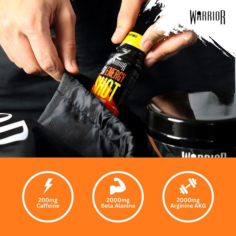 Warrior RAGE Energy Shots Tropical Sourz 60ml - Case of 12 [Best Before: 30/06/2025]