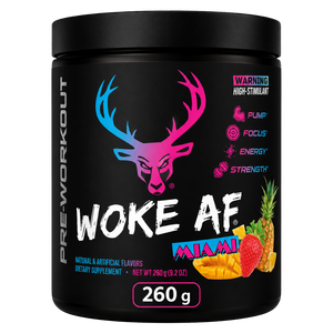 Bucked Up Woke AF Miami High-Stim Pre-Workout 260g