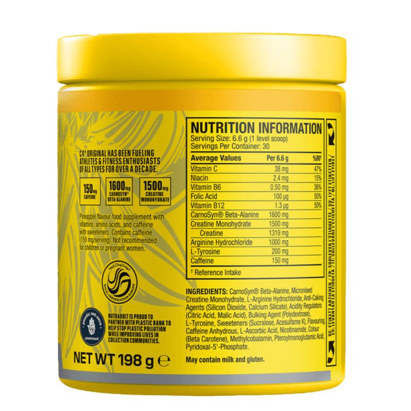 Cellucor C4 Original Pre-Workout Pineapple Head 198g - 30 Servings