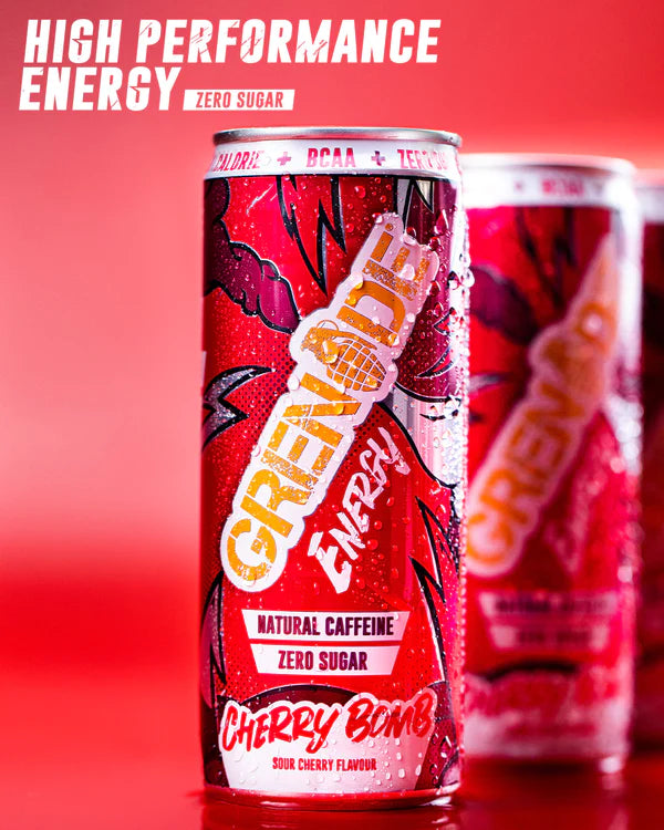 Grenade Cherry Bomb Energy Drink 330ml - Case of 12 [Best Before: 28/02/2025]