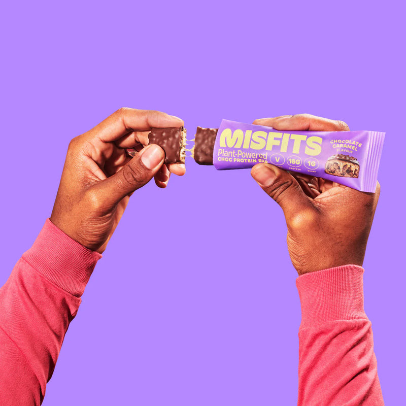 Misfits Chocolate Caramel Flavour Protein Bar 45g - Case of 42