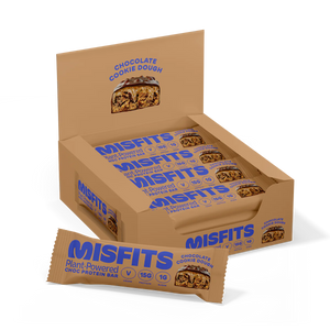 Misfits Chocolate Cookie Dough Flavour Protein Bar 45g - Case of 12 [Best Before: 03/05/2025]
