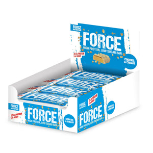 Force Nutrition Cookies & Cream Protein bar 65g - Case of 12 [Best Before: 30/11/2025]