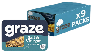 Graze Salt and Vinegar Crunch 28g - Case of 9 [Best Before: 07/07/2025]