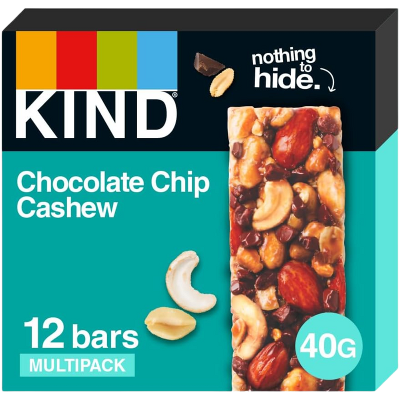 KIND Chocolate Chip Cashew bars 40g - Case of 12