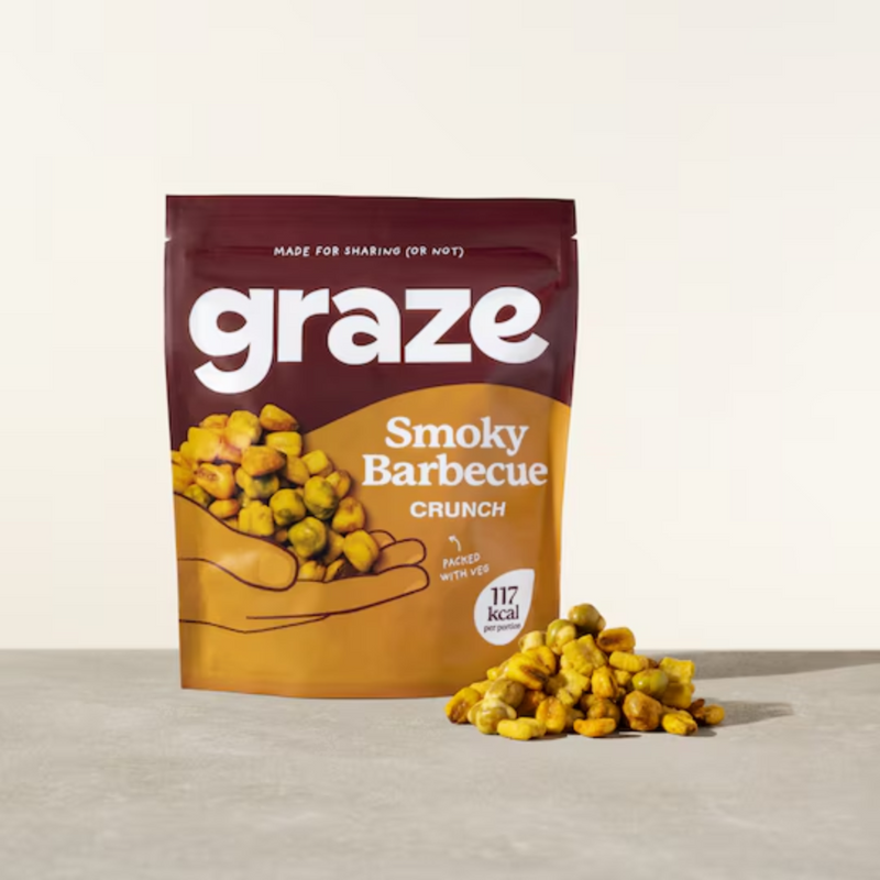 Graze Smoky BBQ Crunch bag 35g - Case of 10 [Best Before: 18/08/2025]