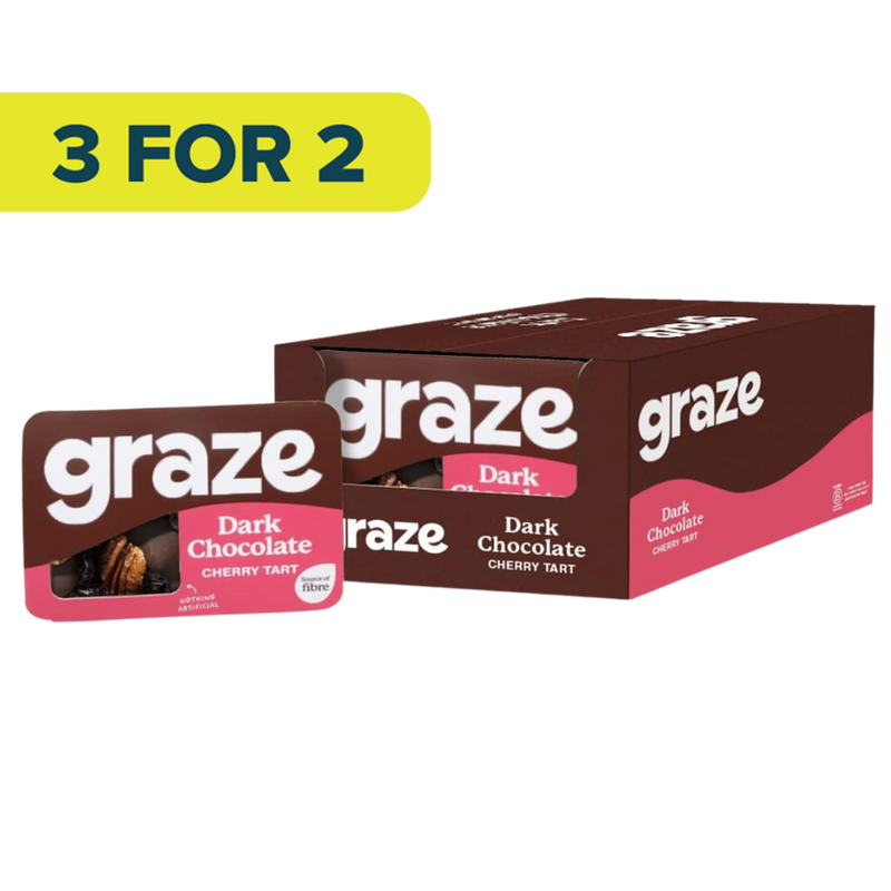 Graze Dark Chocolate Cherry Bar 40g - Case of 9