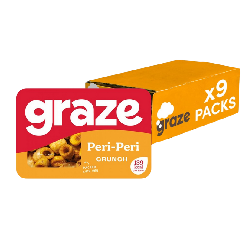 Graze Peri Peri Crunch 28g - Case of 9 [Best Before: 14/08/2025]
