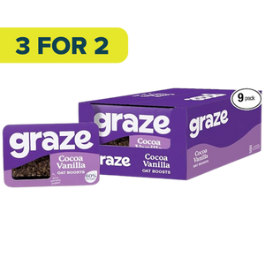 Graze Cocoa Vanilla Oat Boosts 50g - Case of 9 [Best Before: 05/10/2025]